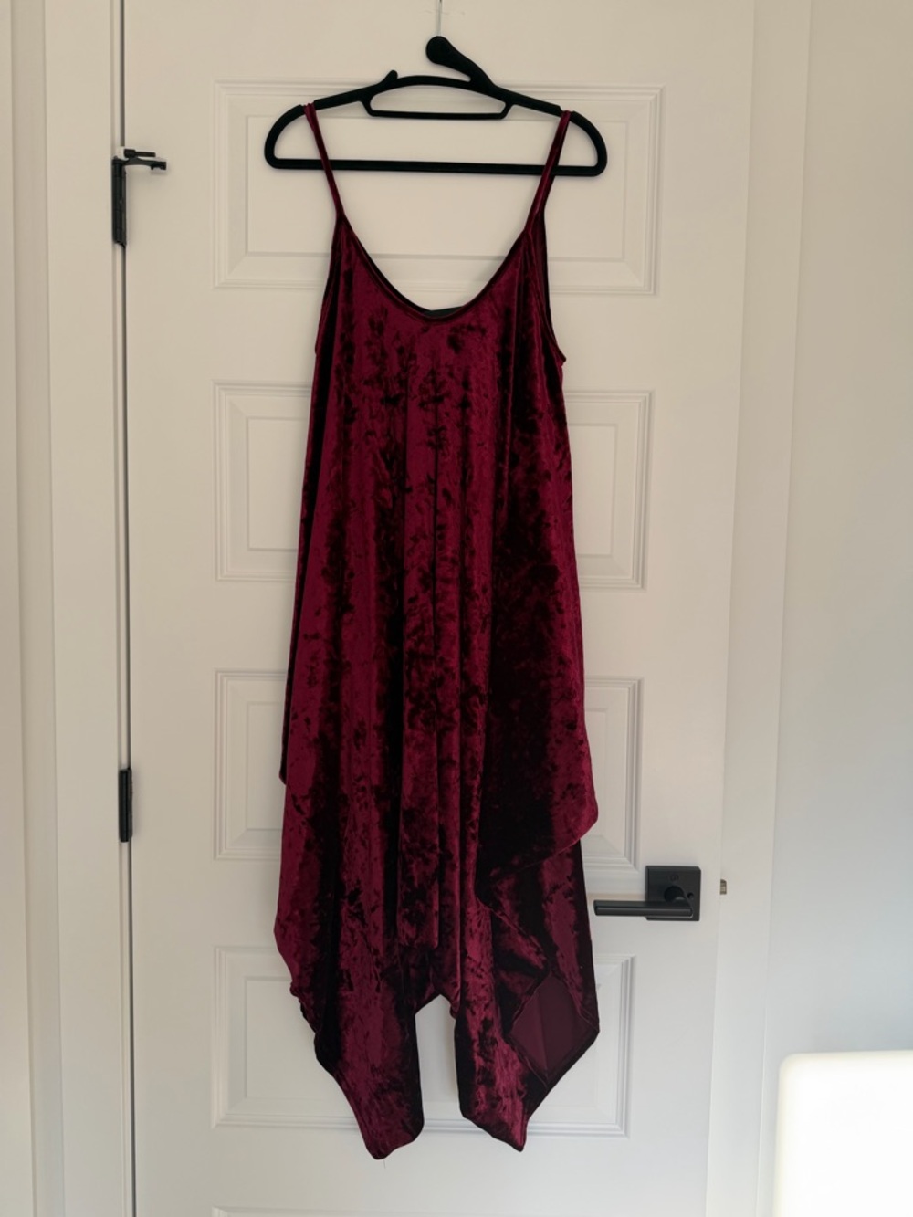 Velvet Burgundy Spaghetti-Strap Romper